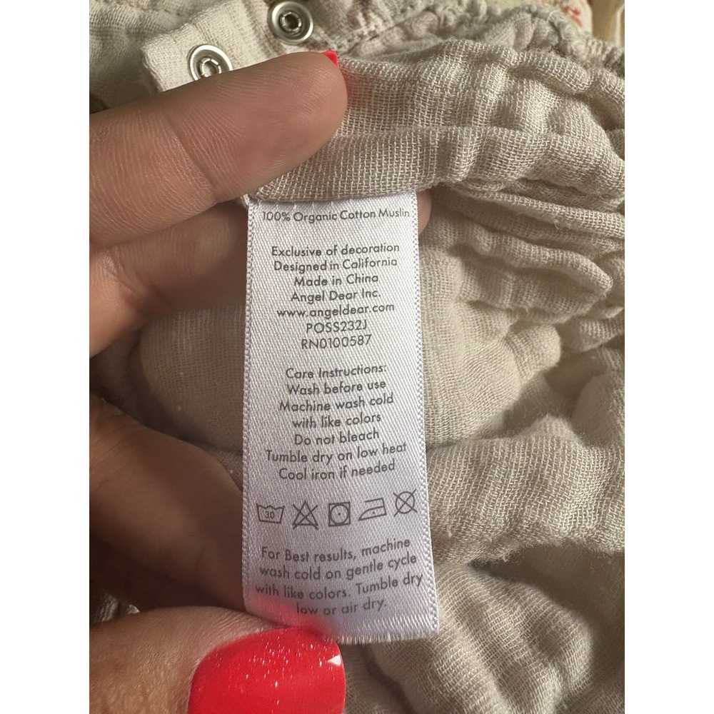 Angel Dear Mustangs Retro Sunsuit Romper Organic Cotton Infant Size 6-12 Months - Picture 6 of 6